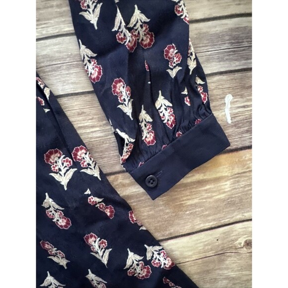 Gal Meets Glam Collection Button Front Surplice Dress Blue Rose Damisk Size 2 - Picture 11 of 11